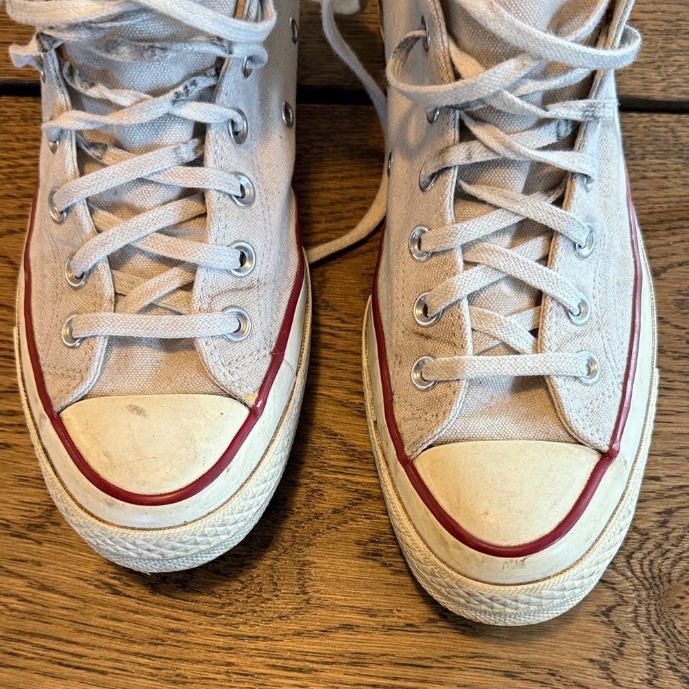 Converse High-Top Sneakers Size M8/W10 - Cream - Picture 9 of 9